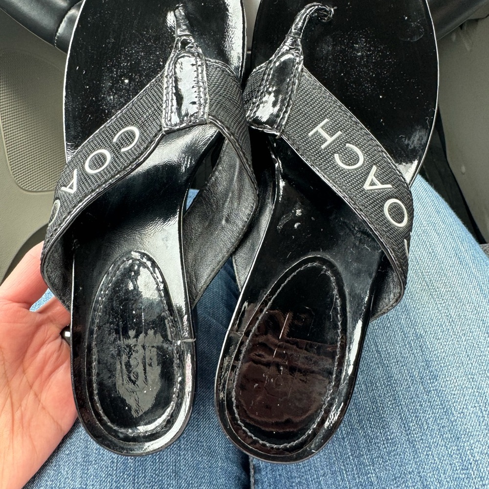 Coach Cammie Black Women's Sandals 7B